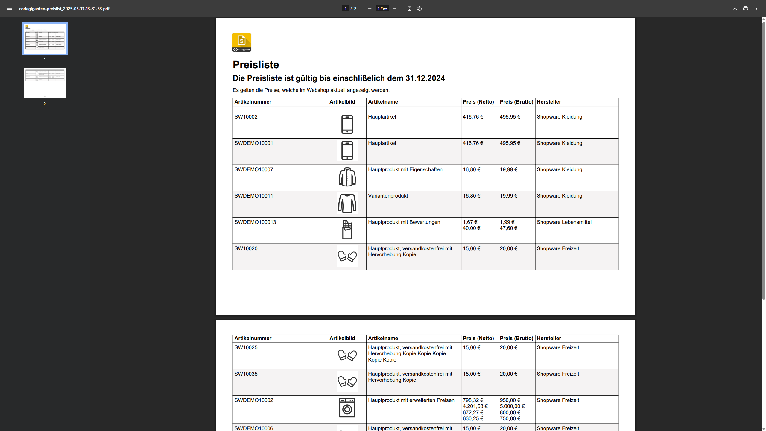 CogiPriceListPdf